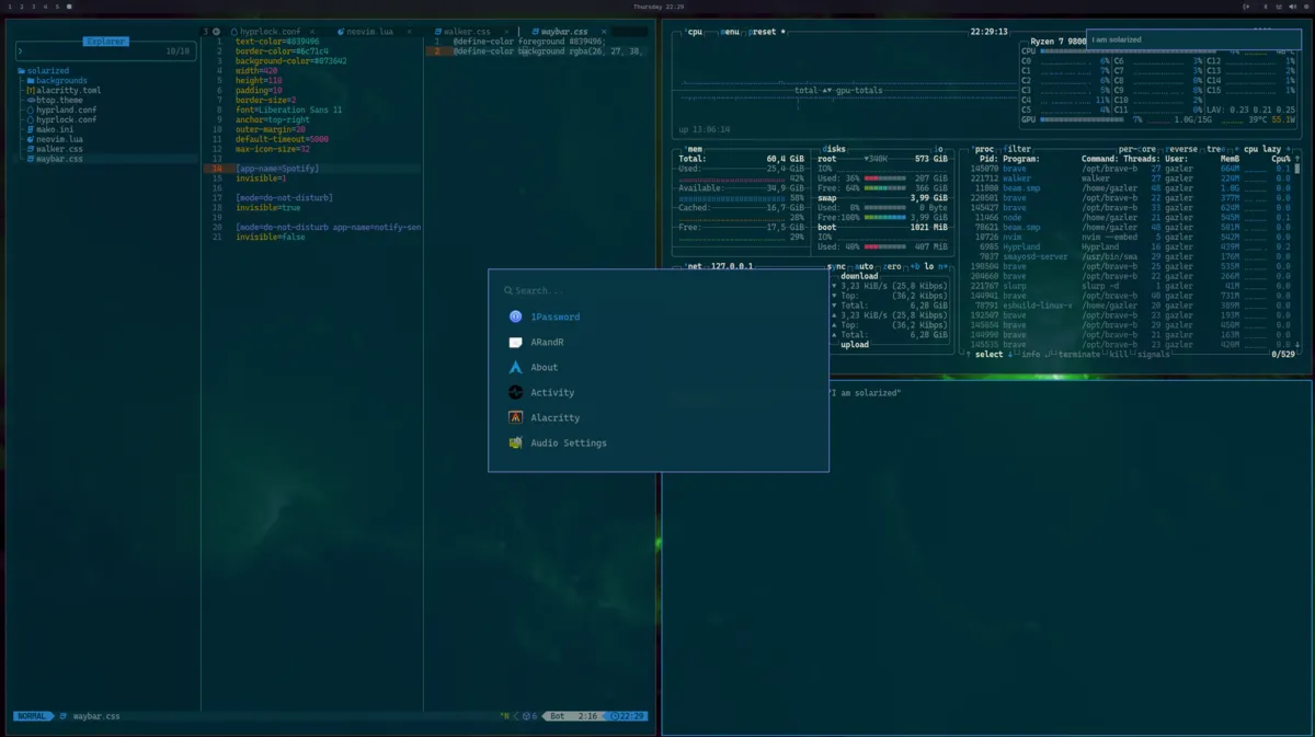 Solarized theme