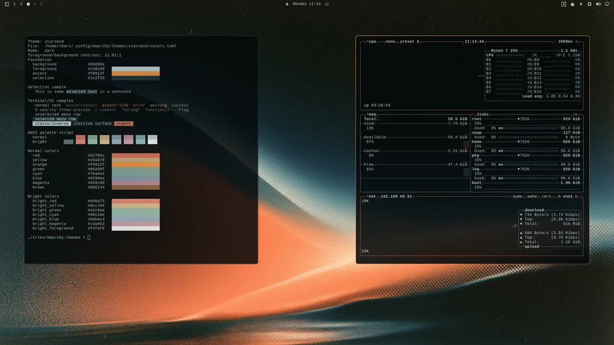 Starsend theme